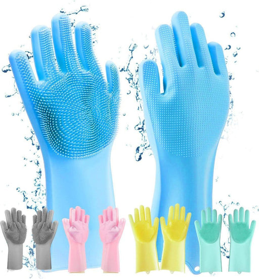 Silicone Scrub Washing Full Finger Gloves For Cleaning | Easy to wash and clean - Trendup Store